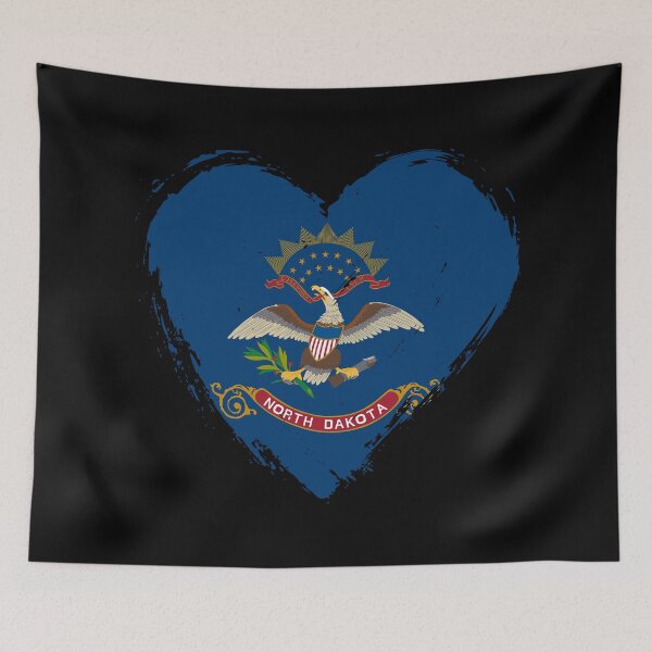 Item preview, Distressed North Dakota Flag Heart ND designed and sold by shitpostee.