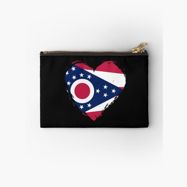 Aperçu de l'œuvre Cœur drapeau de l'Ohio vieilli créée et vendue par shitpostee.