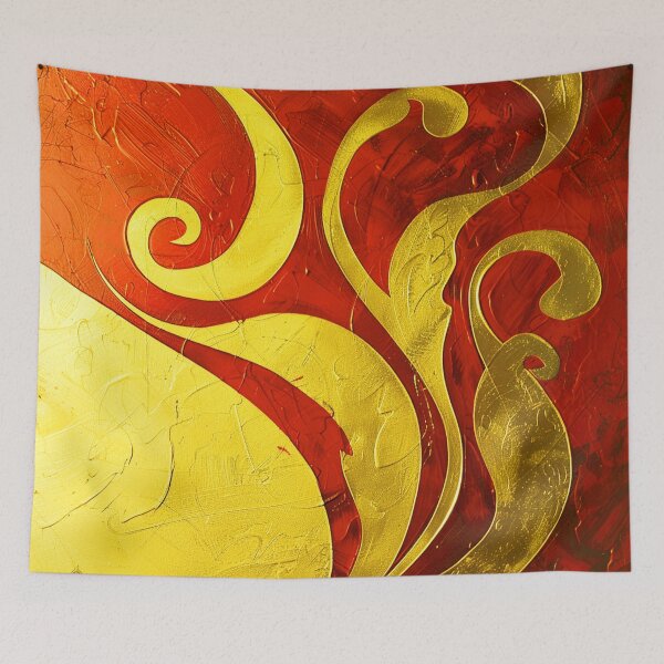 Item preview, Vintage Japanese Red And Golden Elegant Design Art  designed and sold by DEC02.