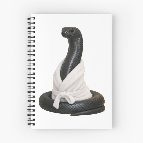 Item preview, Cozy Black Mamba in a Bathrobe designed and sold by Sillytoe.