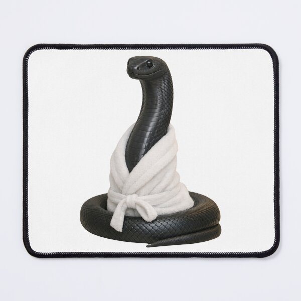 Item preview, Cozy Black Mamba in a Bathrobe designed and sold by Sillytoe.