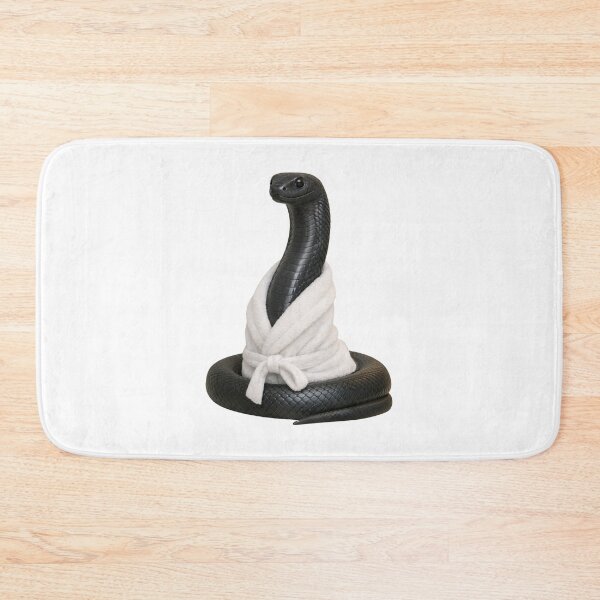 Item preview, Cozy Black Mamba in a Bathrobe designed and sold by Sillytoe.