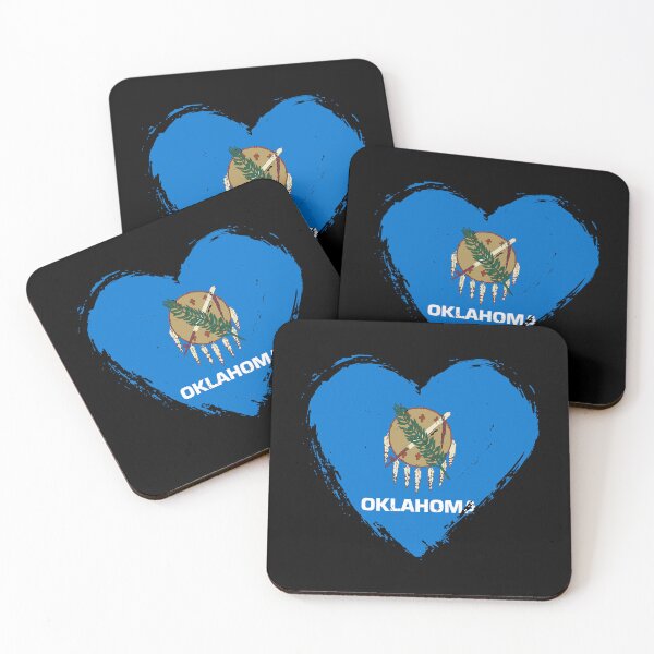 Item preview, Distressed Oklahoma Flag Heart OK designed and sold by shitpostee.