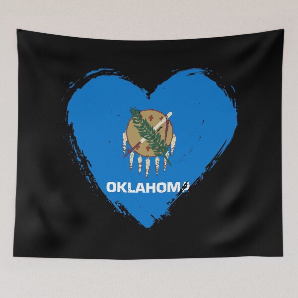 Item preview, Distressed Oklahoma Flag Heart OK designed and sold by shitpostee.