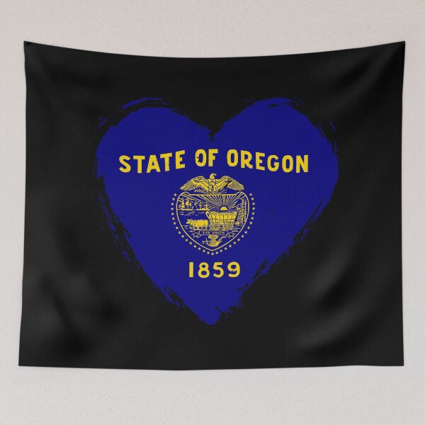 Item preview, Distressed Oregon Flag Heart OR designed and sold by shitpostee.