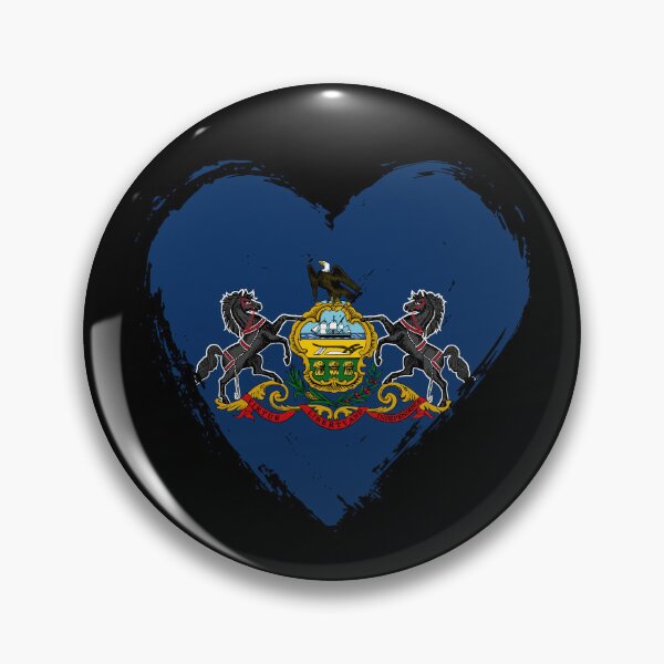 Item preview, Distressed Pennsylvania Flag Heart PA designed and sold by shitpostee.