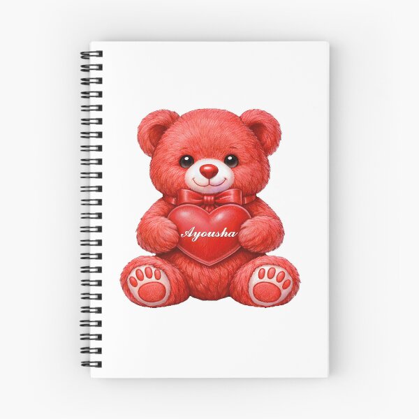 Item preview, Cute Red Teddy Bear Holding A Heart With Custom Name Ayousha designed and sold by AmirArtisanVibe.