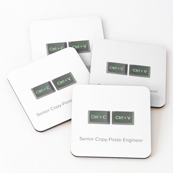 Item preview, Senior Copy Paste Engineer Funny Programmer Ctrl C Keyboard Joke designed and sold by WorldShop17.