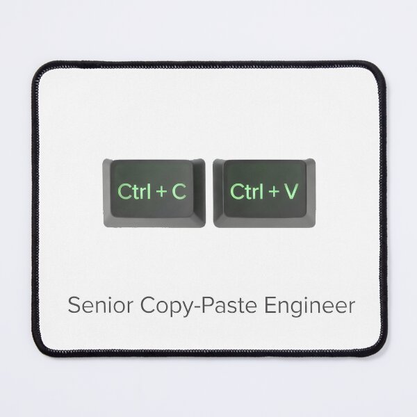 Item preview, Senior Copy Paste Engineer Funny Programmer Ctrl C Keyboard Joke designed and sold by WorldShop17.