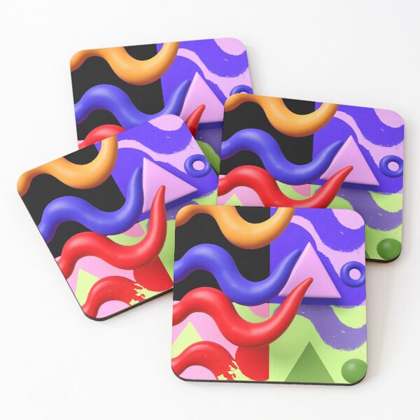 Item preview, abstract dimension C colorful geometric abstract design designed and sold by SmashingDeals.
