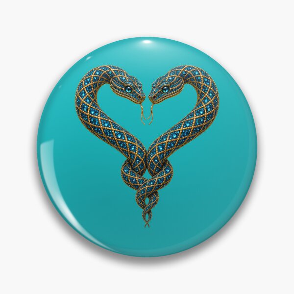 Item preview, Blue Jeweled Snake Heart | Sapphire Gold Serpent Art designed and sold by BriellaFashion.