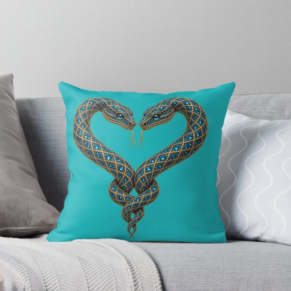 Item preview, Blue Jeweled Snake Heart | Sapphire Gold Serpent Art designed and sold by BriellaFashion.