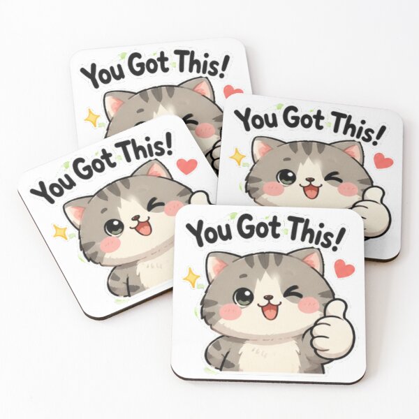 Item preview, You Got This Cute Cat Thumbs Up Sticker designed and sold by BestBayCA.