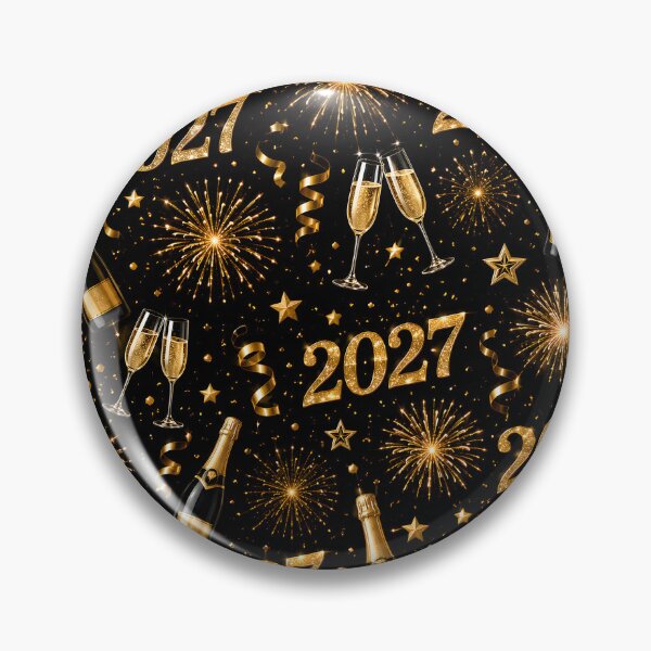 Item preview, Gold New Year 2027 Celebration Pattern designed and sold by TinyWeird.
