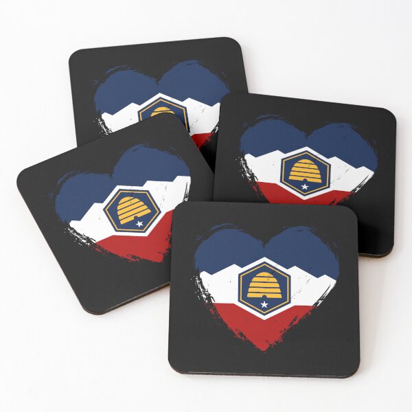 Item preview, Distressed Utah Flag Heart UT designed and sold by shitpostee.