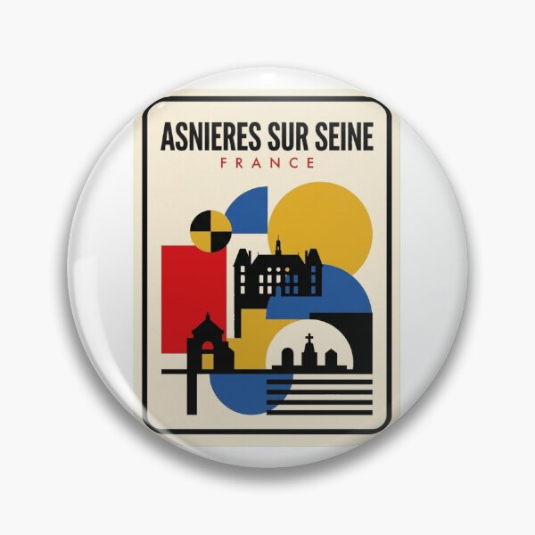 Item preview, Retro Asnieres Sur Seine Bauhaus Geometric Skyline designed and sold by k3rstman1.
