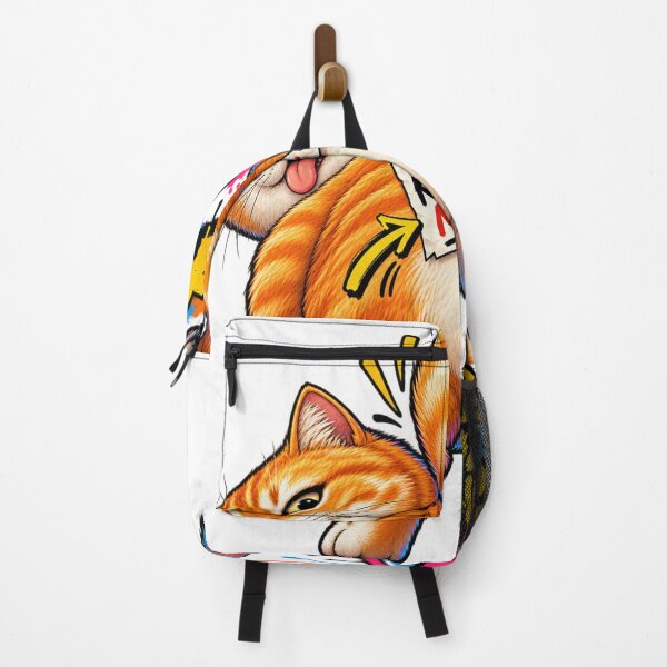 Item preview, Mischievous Orange Cat – Kick Me Graffiti designed and sold by PlengPoomofArts.