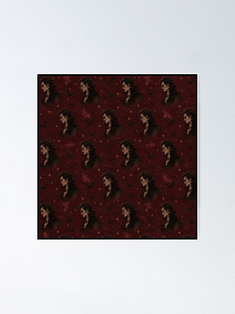 Thumbnail 1 of 3, Poster, Gothic Vampire Bats Pattern designed and sold by MyCute-Stickers.
