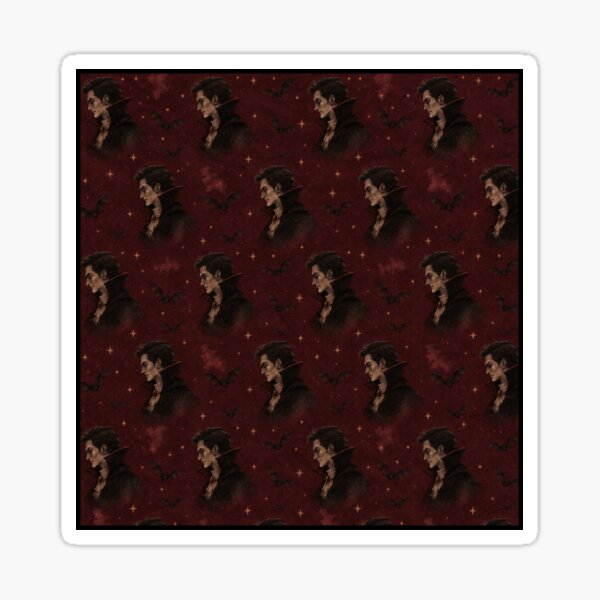 Item preview, Patrón de murciélagos vampiro góticos designed and sold by mycute-stickers.