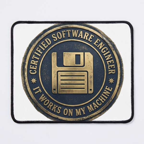 Item preview, It Works On My Machine Funny Programmer Badge Software Engineer designed and sold by WorldShop17.