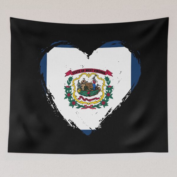 Item preview, Corazón con la bandera de Virginia Occidental en estado de angustia designed and sold by shitpostee.
