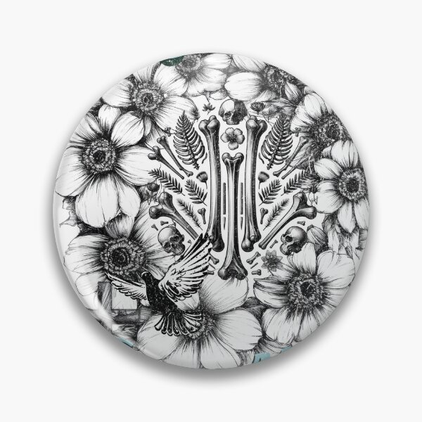 Item preview, Dry Bones Come Alive – Ezekiel 37 Floral Skull Revival Art designed and sold by Grace Works Studio by Kelly Florence .