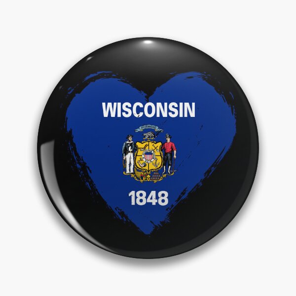 Item preview, Distressed Wisconsin Flag Heart WI designed and sold by shitpostee.