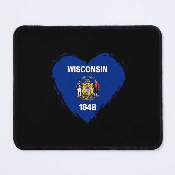 Item preview, Distressed Wisconsin Flag Heart WI designed and sold by shitpostee.