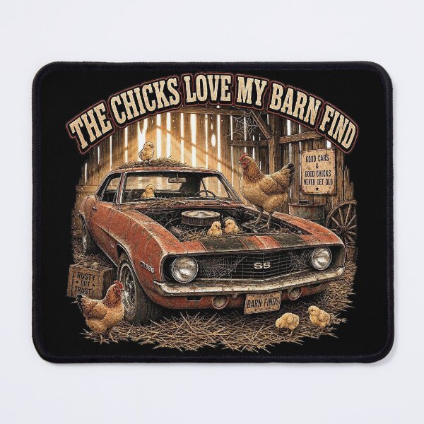 Item preview, The Chicks Love My Barn Find designed and sold by Automotive Art by Greg.
