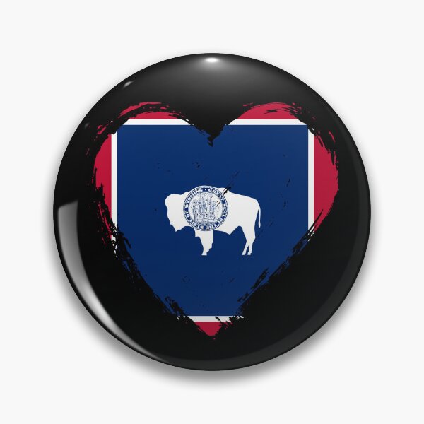 Item preview, Distressed Wyoming Flag Heart WY designed and sold by shitpostee.