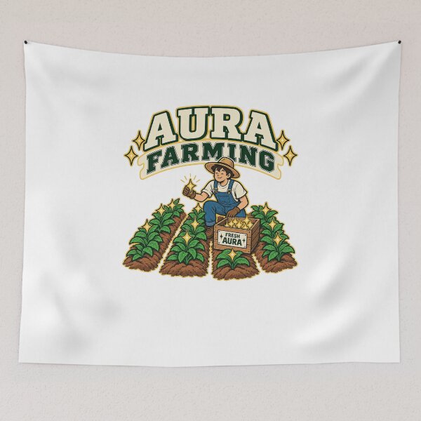 Item preview, Fresh Aura Farming Cartoon Farmer designed and sold by elderberry.