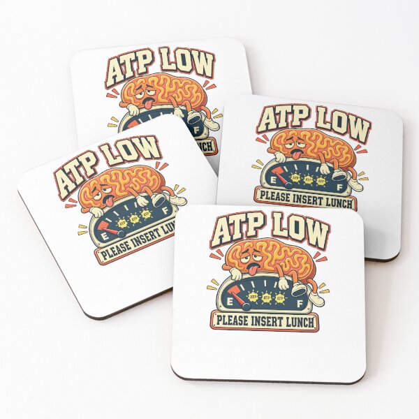 Item preview, Funny ATP Low Please Insert Lunch Mitochondria Brain Humor Art designed and sold by elderberry.