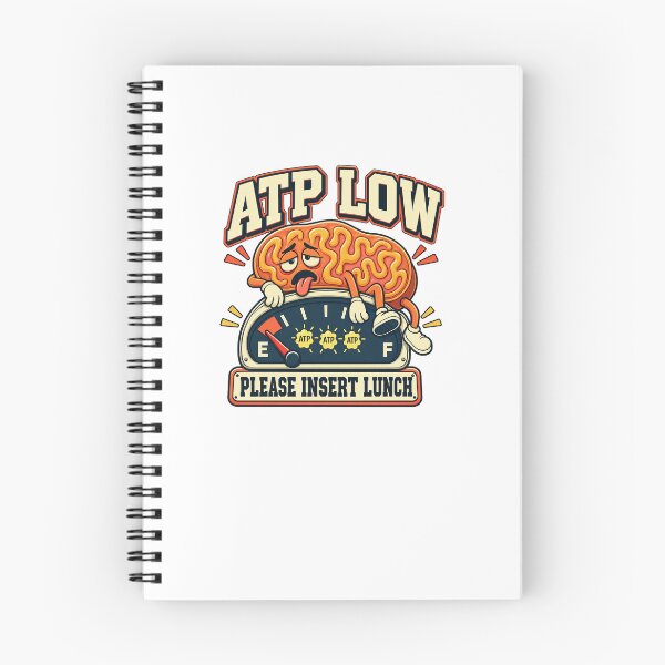 Item preview, Funny ATP Low Please Insert Lunch Mitochondria Brain Humor Art designed and sold by elderberry.