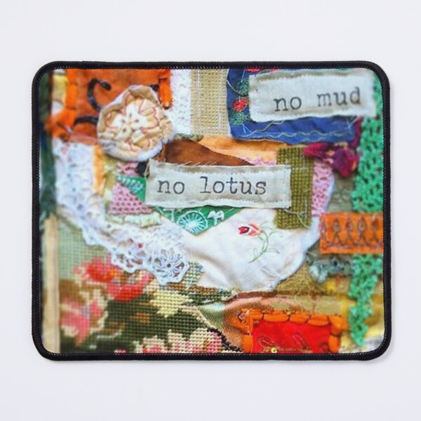 Item preview, Fabric Art Prayer Flag Printed Graphic - No Mud, No Lotus. designed and sold by Sister Jo Bangles.