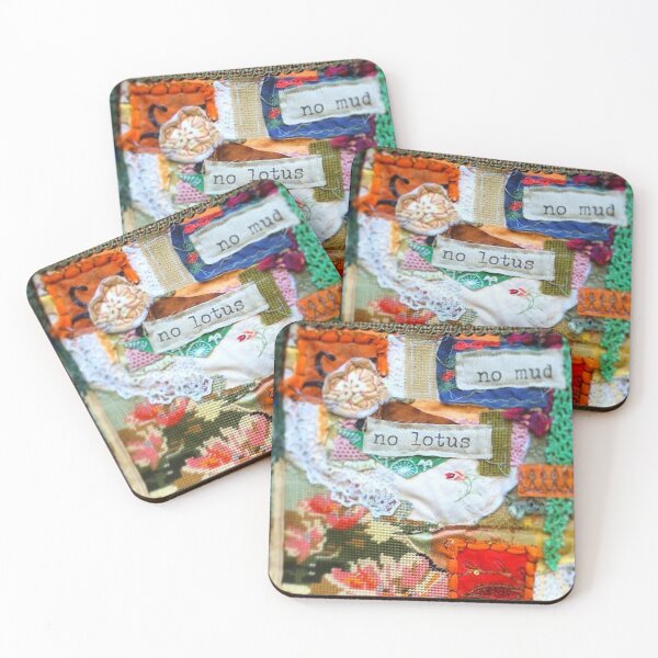 Item preview, Fabric Art Prayer Flag Printed Graphic - No Mud, No Lotus. designed and sold by Sister Jo Bangles.