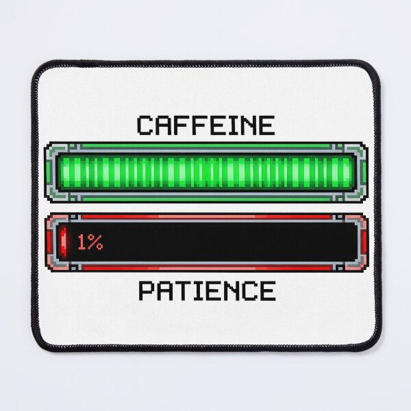 Item preview, Programmer Health Bars Caffeine Full Patience Low Retro Pixel Art designed and sold by WorldShop17.