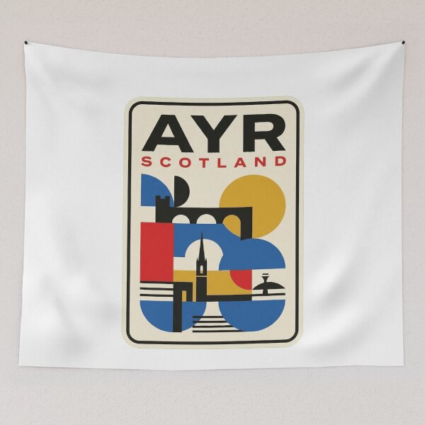 Item preview, Retro Ayr Bauhaus Geometric Skyline designed and sold by k3rstman1.