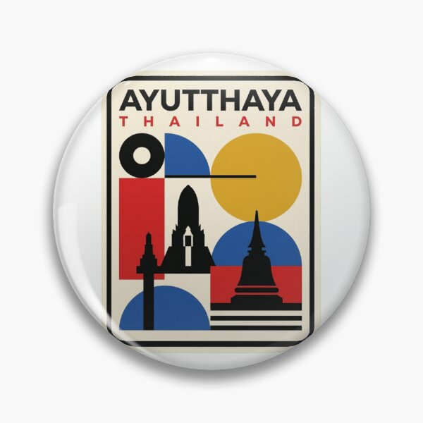 Item preview, Retro Ayutthaya Bauhaus Geometric Skyline designed and sold by k3rstman1.