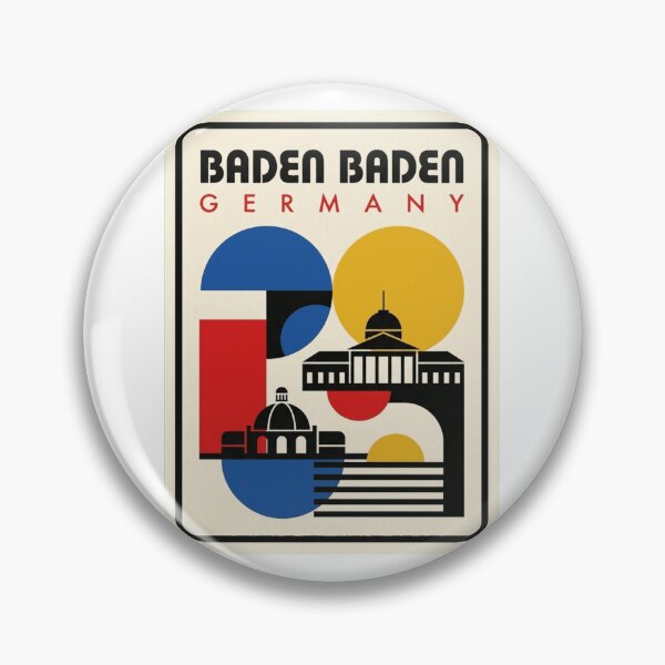 Artikelvorschau, Retro Baden Baden Bauhaus Geometrische Skyline entworfen und verkauft von k3rstman1.