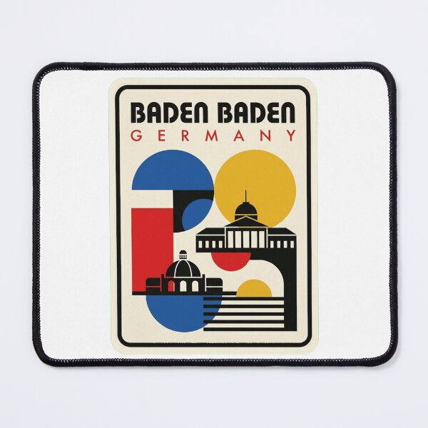 Item preview, Retro Baden Baden Bauhaus Geometric Skyline designed and sold by k3rstman1.