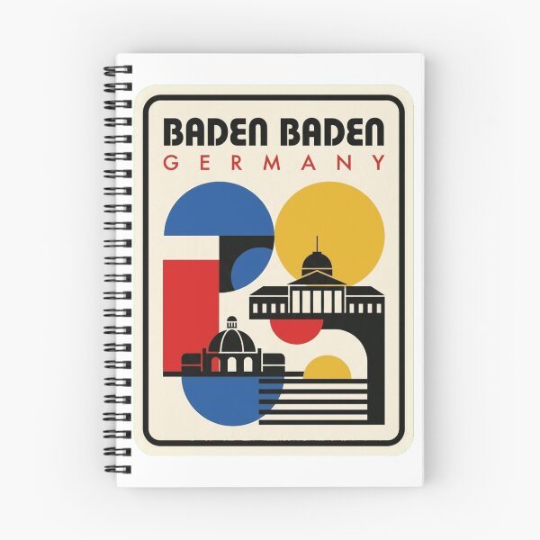 Item preview, Retro Baden Baden Bauhaus Geometric Skyline designed and sold by k3rstman1.