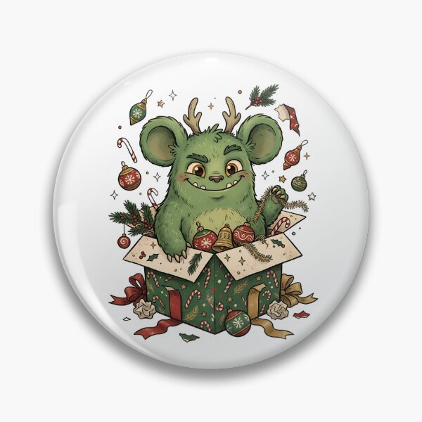 Item preview, Cute Christmas Monster in Box - Creepy Winter - Funny Christmas Greetings designed and sold by VibranPalette.