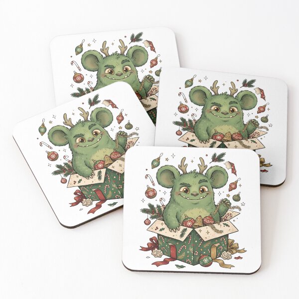 Item preview, Cute Christmas Monster in Box - Creepy Winter - Funny Christmas Greetings designed and sold by VibranPalette.