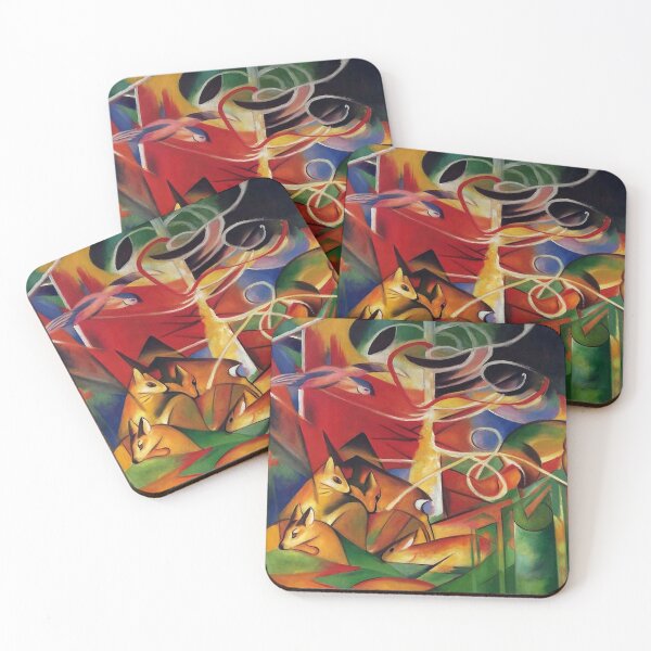 Item preview, Vintage Forest Animal Wall Art, Animals in the Forest Print, Franz Marc Expressionist Art designed and sold by RickE.