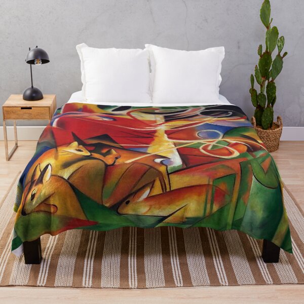 Item preview, Vintage Forest Animal Wall Art, Animals in the Forest Print, Franz Marc Expressionist Art designed and sold by RickE.