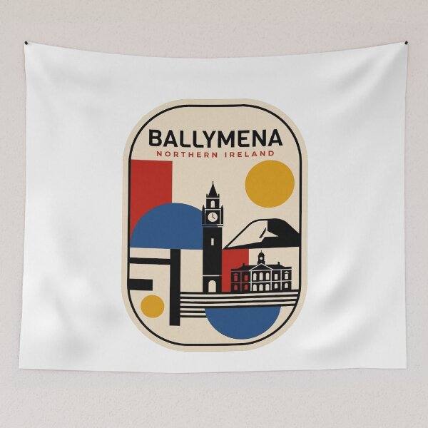 Item preview, Retro Ballymena Bauhaus Geometric Skyline designed and sold by k3rstman1.