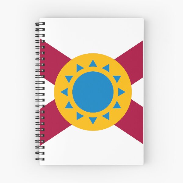 Aperçu de l'œuvre Drapeau simplifié de la Floride avec soleil créée et vendue par Karate Octopus.