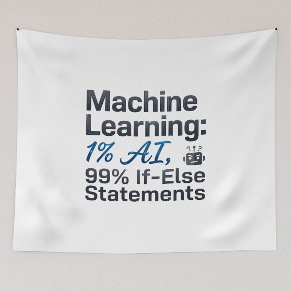 Item preview, Machine Learning If Else Statements Funny AI Programmer Coding Joke designed and sold by WorldShop17.