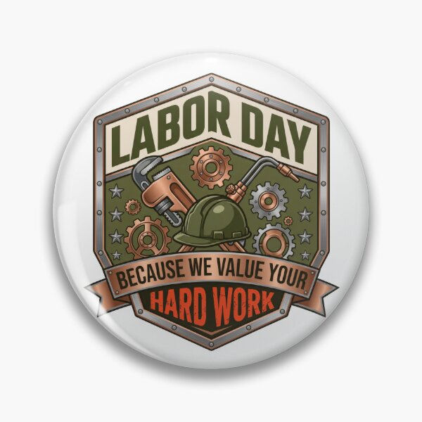 Item preview, Labor Day Hard Work Shirt - Industrial Gear Tool Badge Tee designed and sold by relso.