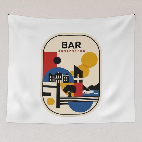 Item preview, Retro Bar Bauhaus Geometric Skyline designed and sold by k3rstman1.
